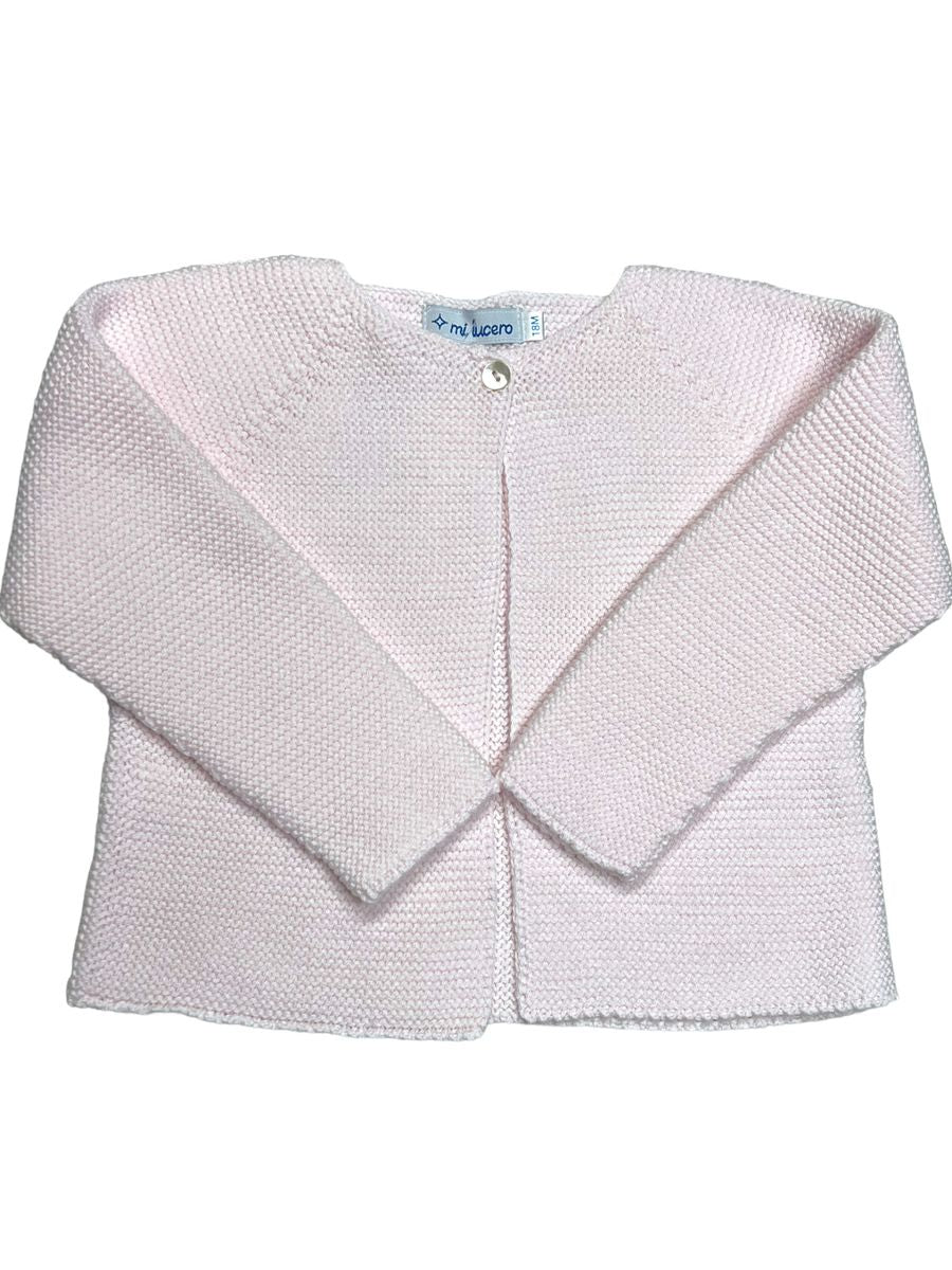 Light Pink Single Button Cardigan